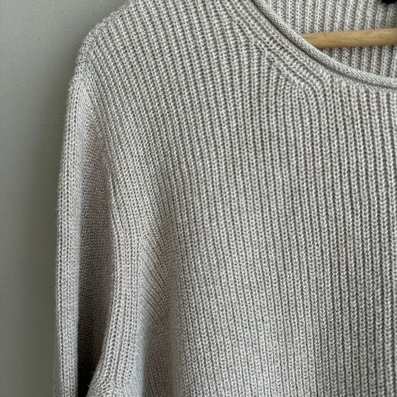 Eileen Fisher Crew Neck Organic Cotton Sweater Dove L - Picture 6 of 11